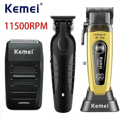 Kemei 2299 90-4 1102 11500RPM Rechargeable Hair Clippers Barber Cordless Hair Trimmer Electric Shaver Men Hair Cutting Machine