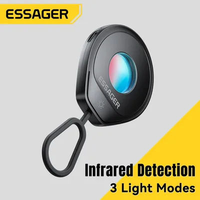 Essager Infrared Camera Detector Portable Finder Security Protection Anti-Peeping Hidden Devices Camera Bug Detecto LED Light