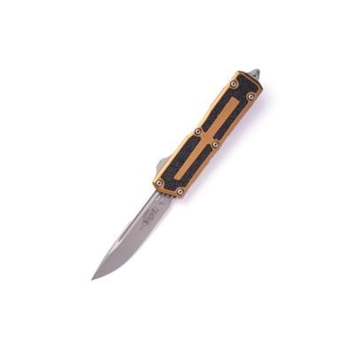 Microtech Scarab II Gen III S/E Apocalyptic Standard 3.95in Automatic Folding Knife Double-Action OTF Tan 1278-10APTA