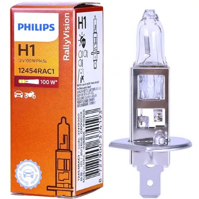 Philips Rally Vision H1 12V 100W P14.5s 12454RAC1 tout-terrain lumière Super brillante voiture halogène phare Auto ampoule