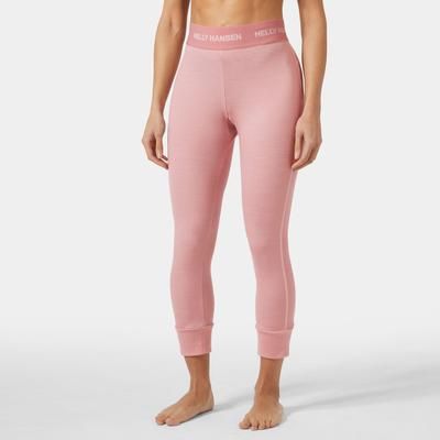 Helly Hansen Women's Lifa Merino Midweight 3/4 Ski Trouser Pink XS