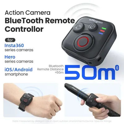 50M Bluetooth Remote Control Multifunctional Camera Wireless Shooting Controller for Insta360 X5/X4/AcePro 2/DJI Action 5 Pro