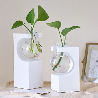 DIY Hydroponic Plant Flower Silicone Mold Cube Rectangular Flower Insertion Test Tube Gypsum Pot Plaster Resin Mold Room Decor