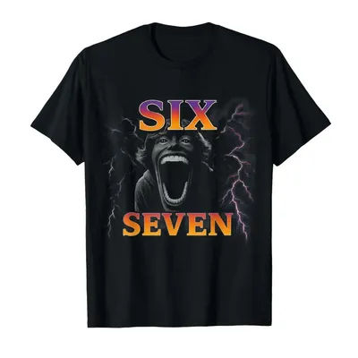 67 Six Seven Bootleg 6 7 Meme Design Funny 6 7 T-shirt For Men Women 100% Cotton T Shirts Short Sleeve Tops 0906-1