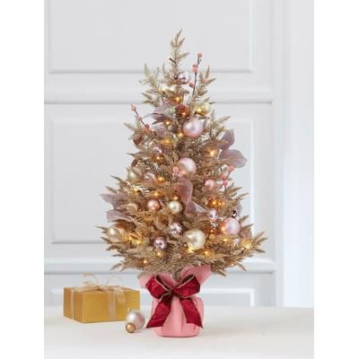 36" Pre-Lit Champagne Tabletop Tree by BrylaneHome in Champagne