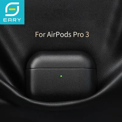 Custodia protettiva in vera pelle Eary per AirPods Pro 3 Custodia durevole per auricolari per AirPods 3 Pro Custodia protettiva antiurto completa