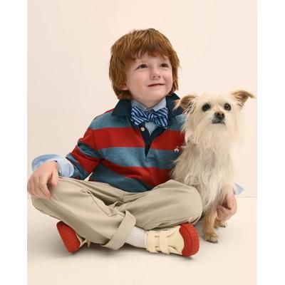 Brooks Brothers Boys Cotton Rugby Shirt | Blue/Red | Size 8