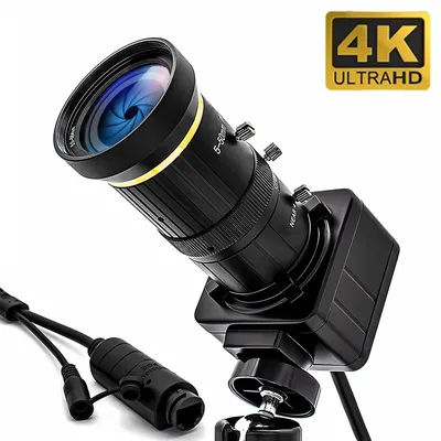 WGWK 4K IP Camera 8MP 5-50mm Manual Varifocal Lens Sony IMX415 SSC339G Low illuminance POE RTSP P2P Onvif Security Protection
