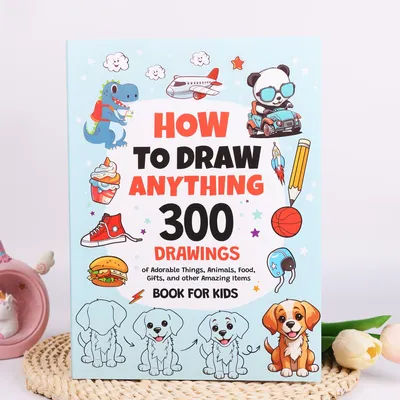 Teaches you how to draw anything - 300 adorable step-by-step drawings, perfect for creative writing and coloring