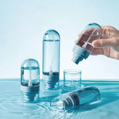 Haze Blue Travel Spray Bottle, Mini Refillable Small Spray Bottles with Fine Mist Nozzle for Hair Face Water Alcohol Plants