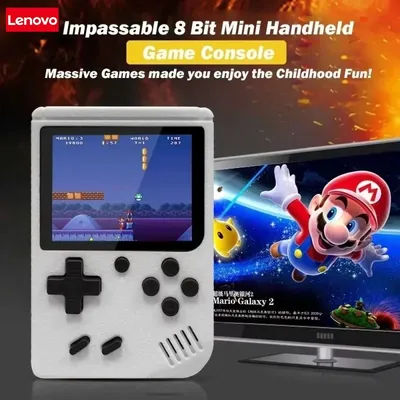 Lenovo Portable Retro Mini Game Console 8-Bit Handheld Game Player Built-in 500 Games AV Out Game Console Valentine's Day Gift