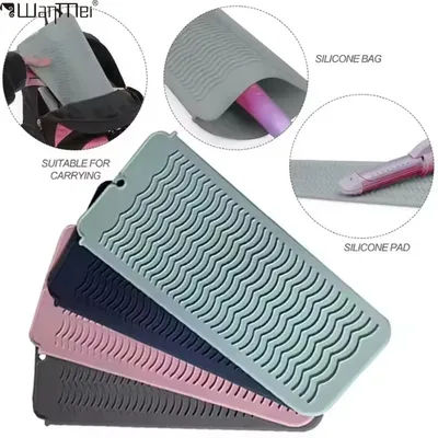 New 1PC Multifunctional Silicone Heat Resistant Pad Insulation Mat For Hair Straightener Heat Curling Stick Curler Flat Irons