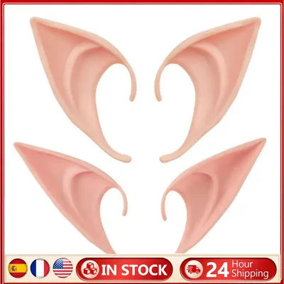 Décor de fête, oreilles d'ange elfe en Latex, accessoires de Costume de Cosplay féerique, décor d'halloween, jouet pour enfant, accessoires Photo, 1 à 20 paires