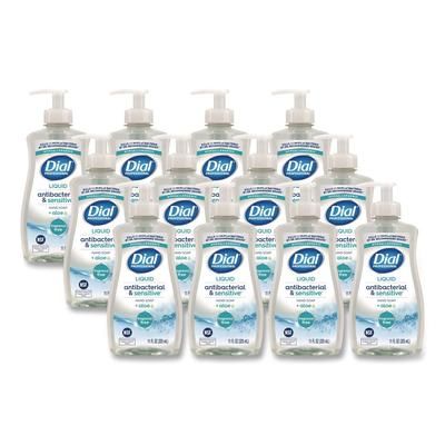 Dial Professional Antibacterial and Sensitive Fragrance-Free Liquid Hand Soap, Unscented, 11 oz, 12/Carton (DIA35476)