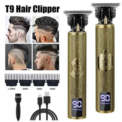 Hair Cutting Machine T9 Vintage Hair Clipper USB Fast Charging Shaver Barber Cordless Hair Trimmer For Men's Barbe