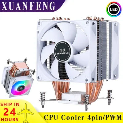 XUANFENG Efficient Processor CPU Cooler 2/4/6 Heat Pipes 90mm Fan 4pin/PWM Compatible LGA115x 1200 1700 18xx 2011-3 2066 X79 X99