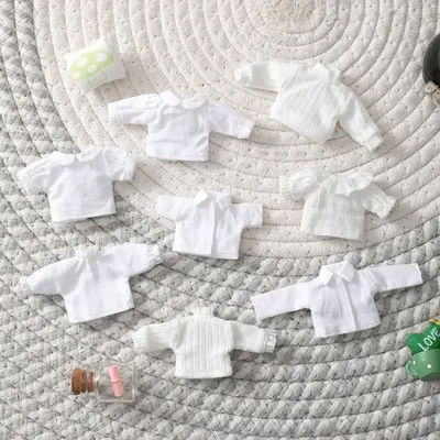 New Fashion Doll Shirt Leggings 8 Styles White Doll Clothes Doll T-shirt Tops 1/11 ob11 Dolls/1/12 Bjd Dolls