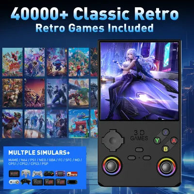 V40 MAX Retro Handheld Game Console 4 Inch IPS Screen 4000mAh Battery 256GB Storage 40,000+ Preloaded Games RGB Joystick