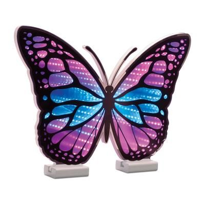 Butterfly Ekko Light Display 17"L by Melrose in Blue/purple