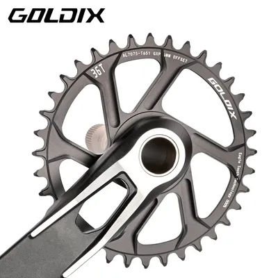 GOLDIX Ultralight Bicycle Chainring 0/3/6mm Offset Wide Narrow Teeth 30/32/34/36/38T 3Bolt for Sram Single Disc Bicycle Crankset
