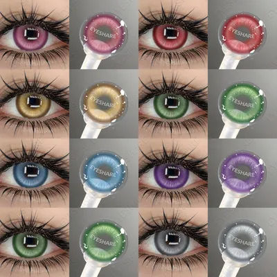 EYESHARE 10Pcs=5Pair Day Daily Cosplay Color Contact Lenses 1 Day Use Blue Contact Daily Disposable Wearing Comfort Pink Lens