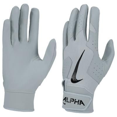 Nike Alpha 2.0 Adult Baseball Batting Gloves Grey/Black