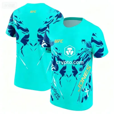 T-shirt à manches courtes pour hommes, haut d'entraînement à la mode, à séchage rapide et respirant, pour fans de combat et de boxe UFC JONES, été 2025