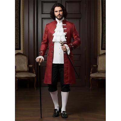 Set Retrò Vintage Vittoriano Medievale Costume di fantasia Camicia Trench Ebenezer Scrooge Dickens Vampiro Elfo Nobile Jacquard Costume Per uomo Natale Halloween Carnevale Performance Fiera