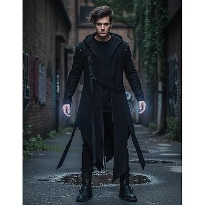 Punk Gotico Steampunk Cappotto Costume Per uomo Halloween Carnevale Feste Casual Quotidiano Adulti Cappotto