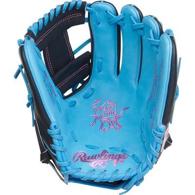 Rawlings Heart of the Hide 11.75" Pro I Web 200 Pattern Baseball Glove - Right Hand Throw Columbia Blue/Navy