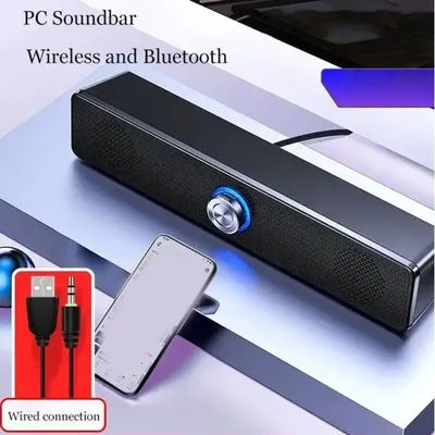 Haut-parleur sans fil Surround Portable 4D, stéréo 3D AUX/Bluetooth, barre de son pour ordinateur, haut-parleur de basse