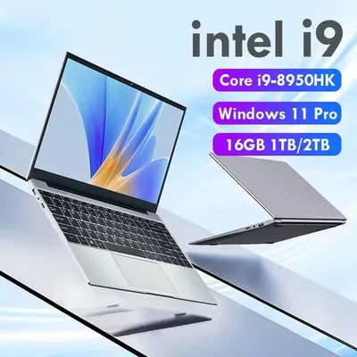 NEW Intel Core i9-8950HK Gaming laptop 16GB RAM 1/2TB SSD Windows 11 Pro Office Portable laptops 14.1-inch Notebook computer pc