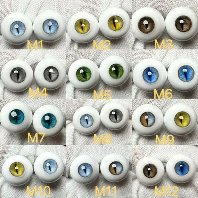 8/10/12/14/16/18mm Doll's Eyes for 1/8 1/6 1/4 1/3 Bjd Doll Plaster Eyeball Handmade Girl Toys Dress Up Gift Oll Accessories