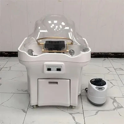 2025 Newest Minimalist Mobile Hair Salon Shampoo Chair with Water Circulation Spa Furniture Beauty Head Massage Salon Equipment