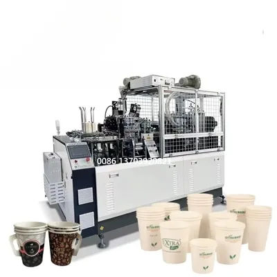 High Quality Disposable Paper Butterfly Cups Making Machine 90-100pcs/Min Automatic Cup Machine China Manufacturer