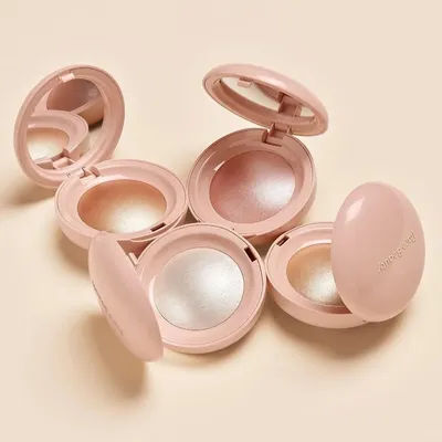 Fashion Liquid Highlight Blush Mirror Setting Powder Moisturizing Lip Gloss Smooth Lightweight Natural Face Makeup Cosmetics