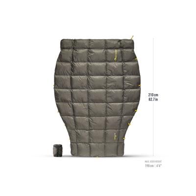 Sea to Summit Ember Down Quilt 45F/7C Sleeping Bag Long Beluga Black Long S2214