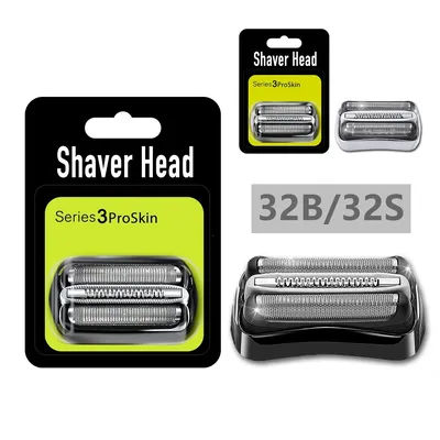 32B 32S 21B Series 3 Replacement Head for Braun S3 Shaver 3000s,310s,3040s,3050cc,3010s,3070cc,3080s,3090s,3090cc 320, 330, 340