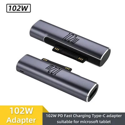 Pour Microsoft Surface Pro X 8 7 6 5 4 Go Book vers Type C PD adaptateur tablette convertisseur de prise de charge rapide adaptateur de chargeur magnétique
