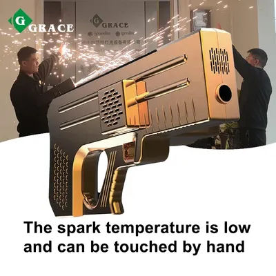 HotIgracelite Handheld Cold Spark Gun for DJ Stage Parties Weddings Churches Bars Hand Sparkular Cold Pyro Gun