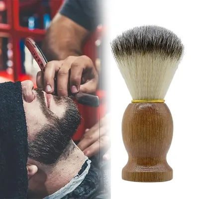 Durable Pure Badger Hair Shaving Brush Cosmetic Tool Wood Handle Razor Brushes Barber Accessory Facial Beard Cleaning Men