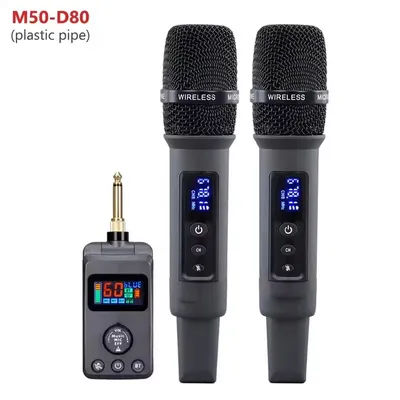 UHF Wireless Microphone AUX Use Microphone BT Recharging Anti Howling Effect Adjusted Echo Cancellation DSP Microphone