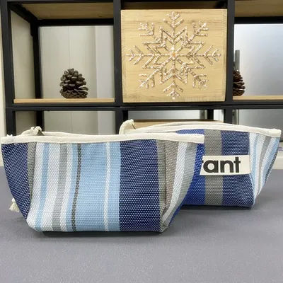 New hot brand new canvas cosmetic storage bag with zipper, mobile phone change bag, hand-held cloth bag, inner lining woven bag