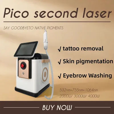 Pico Second Laser Portable Professional 1064nm 1320nm 532nm Body Tatto Removal Eyebrow Washing Machine 2000w 3000w 4000w