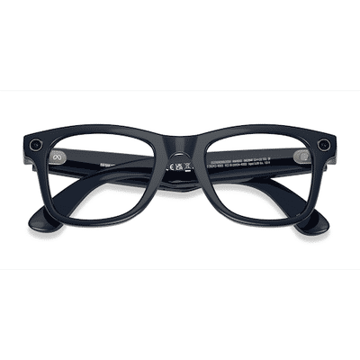 Unisex s square Shiny Cosmic Blue Plastic Prescription sunglasses - Eyebuydirect s Ray-Ban Meta Wayfarer (Gen 2)