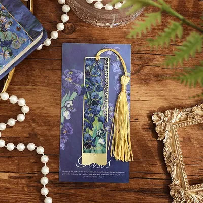 Hollow Metal Bookmark, Sunflower/Iris/Rose Design, Elegant Gift for Book Lovers, Readers & Writers