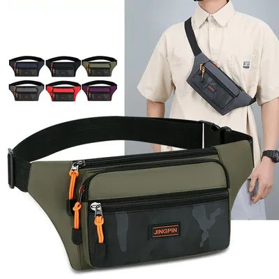 1Pieces Men Waist Bag Multi-functional Sports Waist Bags Fitness Anti-theft Mobile Phone Waist Pack Chest Bag Mountaineering Bag