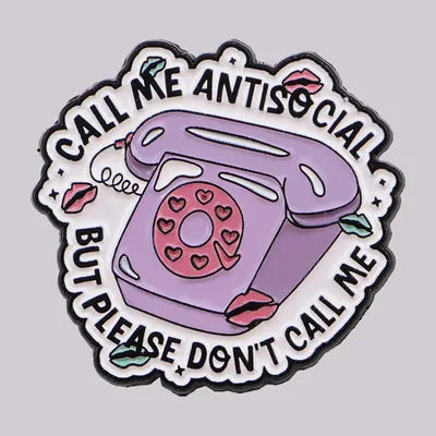 "CALL ME" Enamel Pin Telephone Quotes Brooch Pines Lapel Pins Badge on Backpack Clothing Accessories Funny Jewelry Gifts