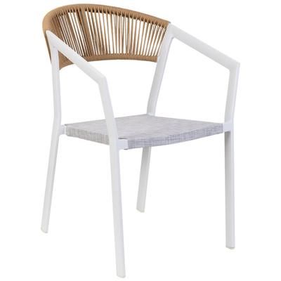 Sedia in alluminio bianca 57x62x78