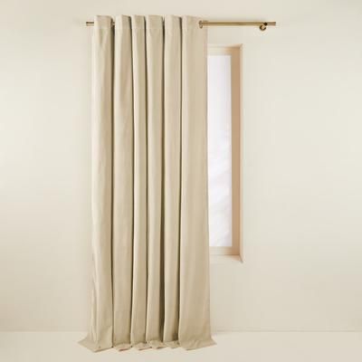 Tenda con occhielli dorati 137x280 cm Bianco antico